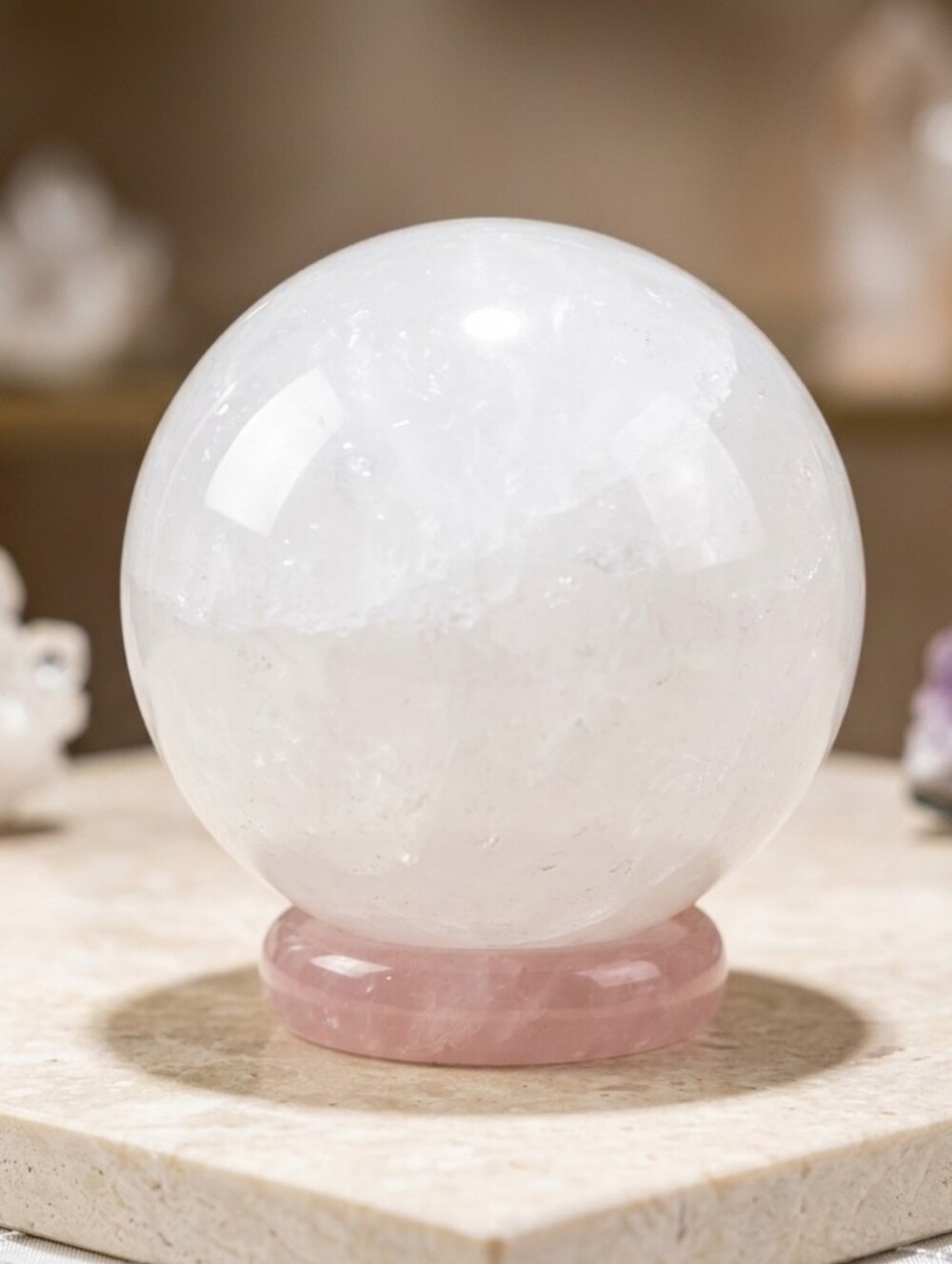 Milky Quartz Crystal Sphere